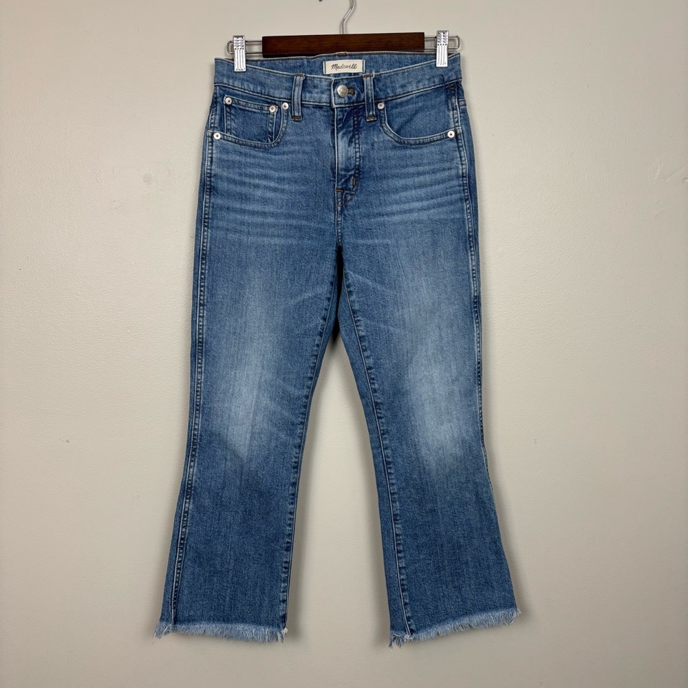 Madewell Women's Medium Blue Bootcut Cropped Jeans